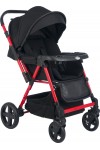 Joell Trendy Travel Sistem Çift Yönlü Bebek Arabası Kırmızı Siyah