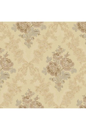 Adawall 5802 serıe | klasik çiçekli damask süslemelı duvar kağıdı (5802-2 : bej, koyu)