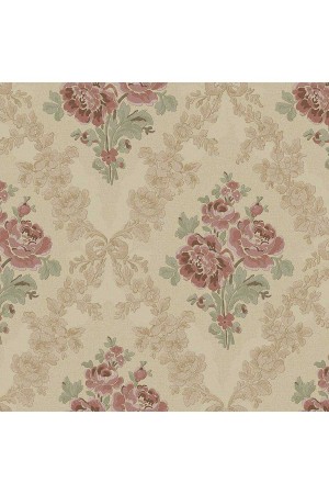 Adawall 5802 serıe | klasik çiçekli damask süslemelı duvar kağıdı (5802-4 : kahverengi, açık)